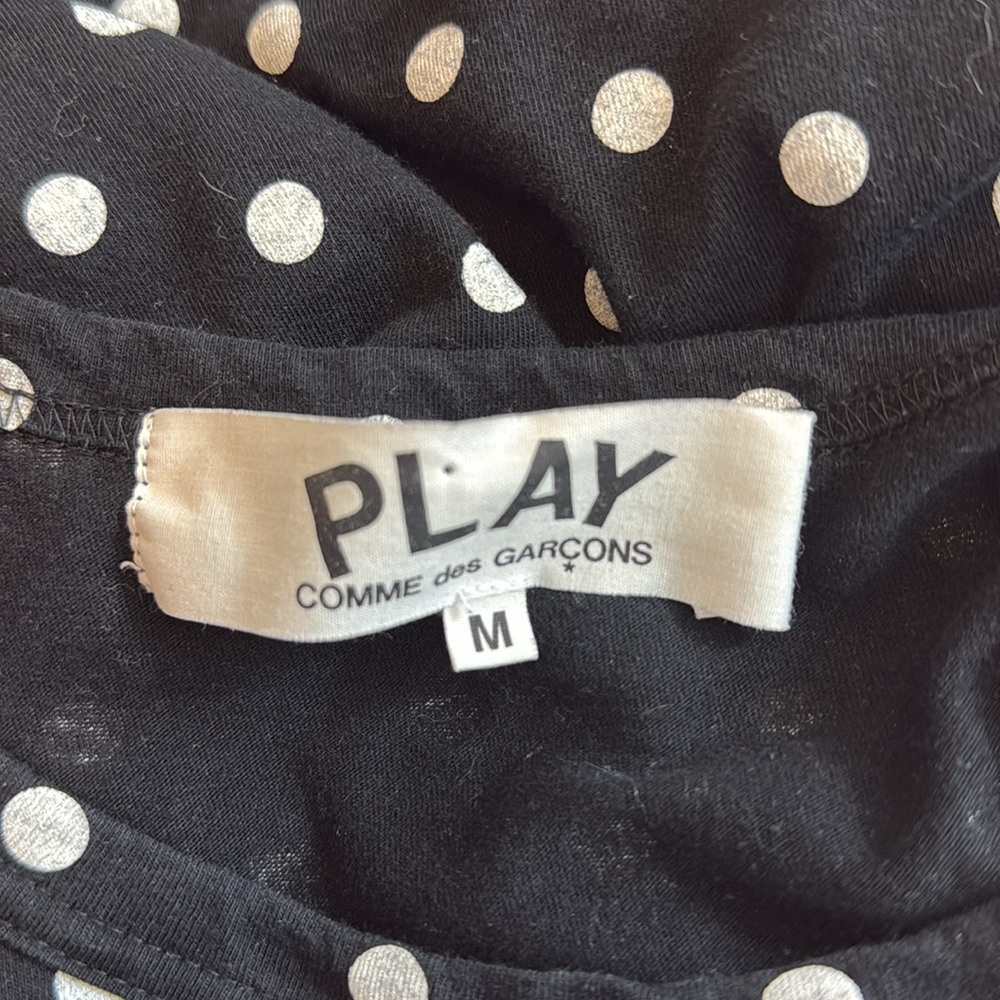 Comme des Garcons Black Shirt with White Polka Dots Size Medium - Picture 6 of 11